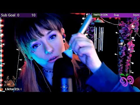ASMR Mouth Sounds, Brushing, Twitch Stream, Eye Contact, Visual ASMR, Tapping