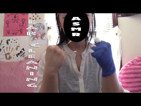 ASMR EAR CLEANING ROLEPLAY | Latex Gloves, Cotton Balls, Cotton Swabs | Massaging/Lotion your ears