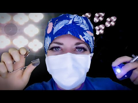 ASMR Cataract Surgery - Medical RP - Latex Gloves, Eye Drops, Light, Tweezers, Personal Attention