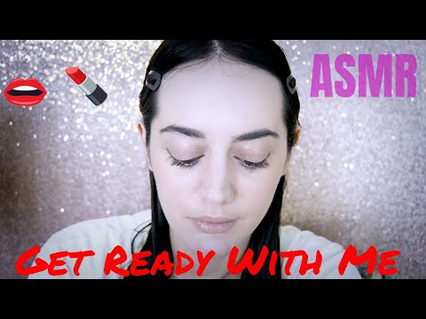 [ASMR] Get ready with me (hair brushing, makeup tutorial)