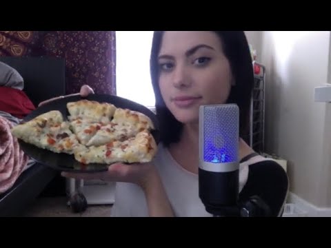 ASMR Eating Pizza and Whispering