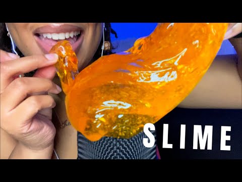 ASMR | putting slime in your 👂🏽 ears intense tingles 🧡🍊