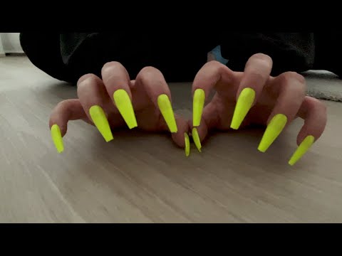 ASMR | Fast and aggressive floor tapping & scratching, long nails, no talking