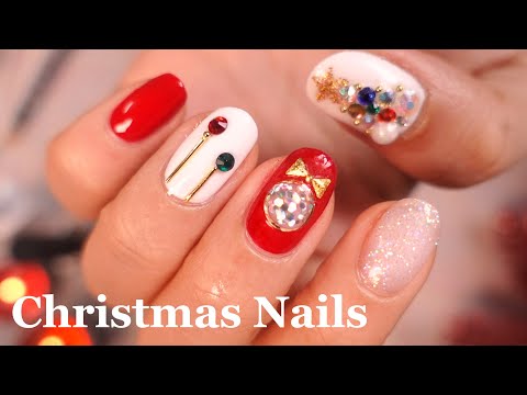 ASMR Doing My Nails For Christmas🎄｜With Crackling Fire Sounds 🔥(No Talking)