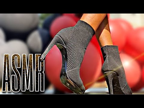 Giantess Crush 💜 Popping Balloons with Heels {Nine West Booties}