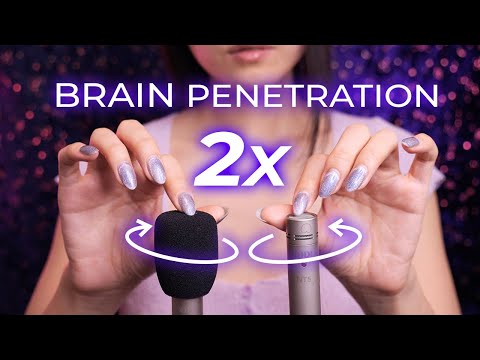 ASMR Duo Brain Penetration, 2x Tingles (No Talking)