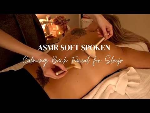 ASMR The most Relaxing Back Treatment EVER to help you sleep. Foam & spray sounds with Spa Music.