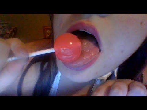 ASMR Sucking Lollipop, Pink Lemonade