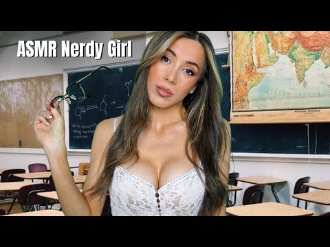 ASMR Nerdy Girl Kisses You in the Back of Class | soft spoken