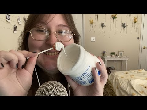 ASMR | Wet, Sticky, Creamy Mouth Sounds | Marshmallow Fluff + Dum Dums  + a surprise