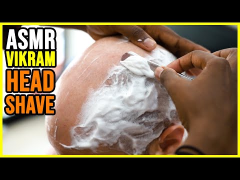 HEAD SHAVE by VIKRAM | ASMR Barber [NO TALKING]