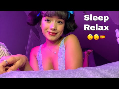 Girl Best friend Helps You Sleep + Pampering ASMR 🇪🇸