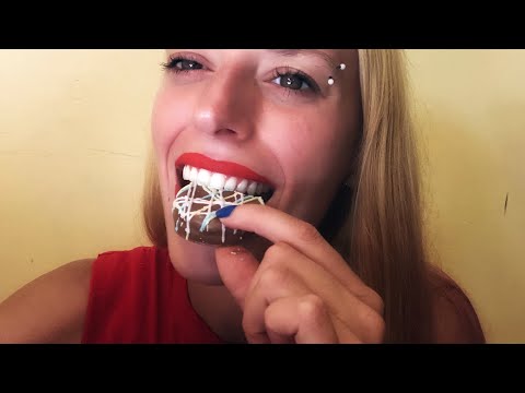 ASMR eating yummy chocolates 🍫 (crinkle sounds, mouth sounds, whispering, unboxing)
