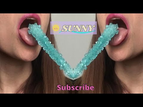 ASMR lollipop NEVERENDING 💙 CRYSTAL no talking satisfying sunny sounds mouth tongue tingles