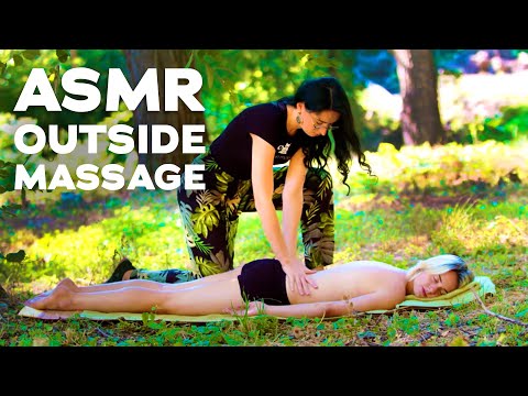 ASMR | MASSAGE | asmr outside massage in central park
