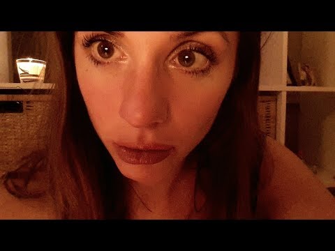 ASMR - unintelligente whispering with some mouth sounds - close up to mic