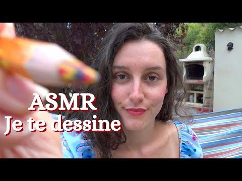 ASMR FR | Je te dessine dans mon jardin (trigger word, inaudible, nature)