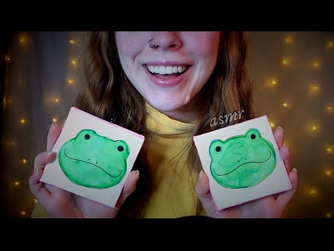 ASMR• Tingly Tapping & Sticky Tapping with Whispers (light Gum Chewing halfway through!)