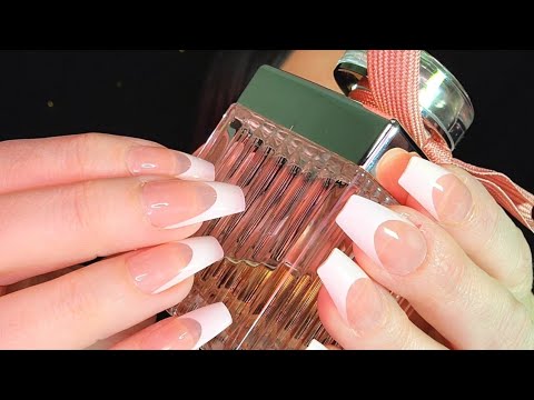 ASMR Textured Glass Scratching | Long Nails | No Talking After Intro