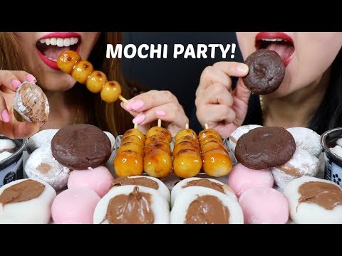ASMR MOCHI PARTY (Dango, Nutella Mochi, Ice Cream Mochi, Daifuku) 리얼사운드 먹방 | Kim&Liz ASMR