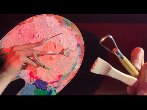 ASMR Drawing on your face and sculpting while you sleep NO TALKING (actual camera touch, lofi) 🎨