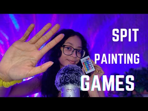 ASMR- BEST SPIT PAINTING + REMOTE GAME 🎨 🎮 TINGLES