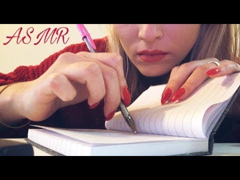 ASMR Study with me 📝 | Paper and Pen sounds, Tapping, Cutting, Writing, Drawing and Scratching