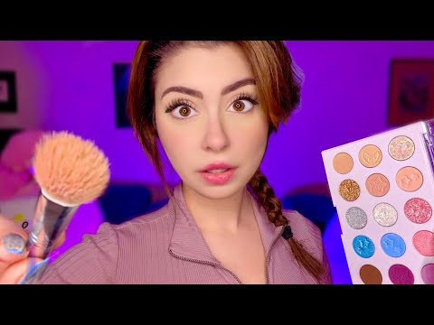 ASMR FAST & Aggressive Doing Your Makeup 🌸 Layered Sounds, Roleplay, Personal Attention, CHAOTIC