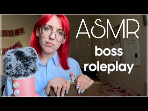 ASMR Talking To Your Boss ~ typing, tapping, writing ~