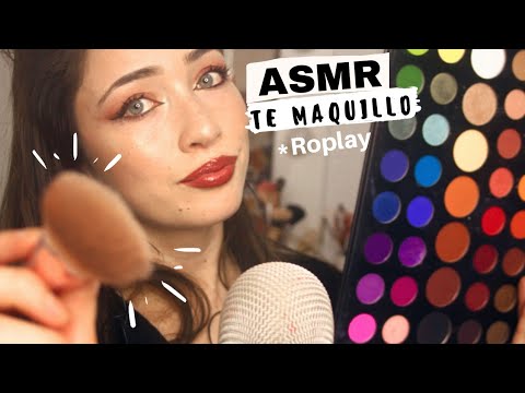 ASMR en español MAQUILLANDOTE |Sofii makeup /South mouth /tapping/ whispers