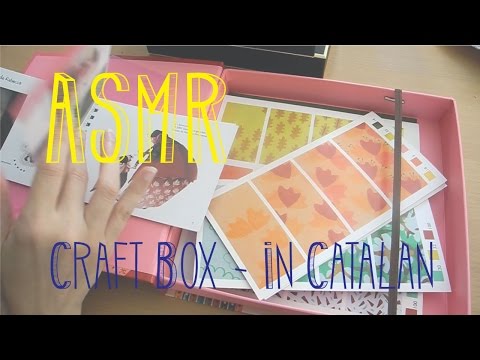 ASMR Catalan Whispers - Opening Craft Box - Tapping, Scratching, Flipping Pages - Little Watermelon