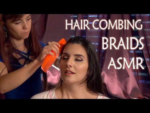 Relaxing Hair Combing ASMR, Making Braids