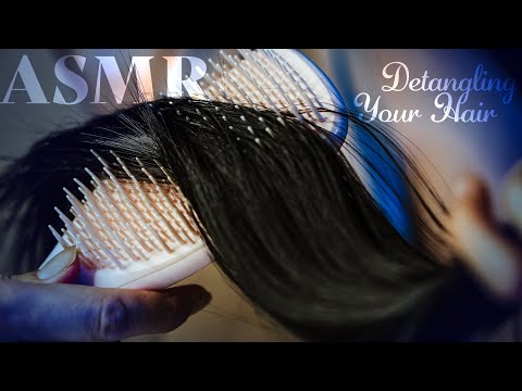 ASMR ~ Detangling Your Hair ~ Brushing, Applying Oil, Spraying (no talking)