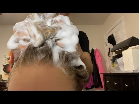 ASMR Soapy Shampoo Hair Wash (With BF!)