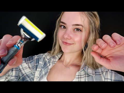 ASMR MEN'S SHAVE & BEARD Care Roleplay! Combing, Trimming, Whispers