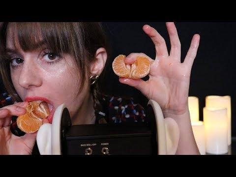 ASMR EATING CLEMENTINES STICKY EATINGS SOUNDS