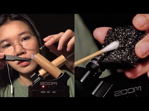 ASMR 💜 Ear Cleaning /Ear Triggers /Cotton Bud *NO TALKING*