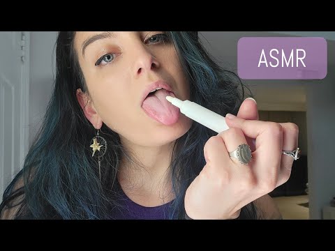 ASMR: your face is a water activated coloring book | lips, mouth sounds