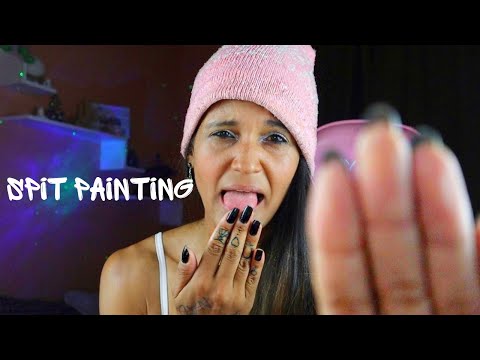 ASMR SPIT PAINTING FAST & AGGRESSIVE