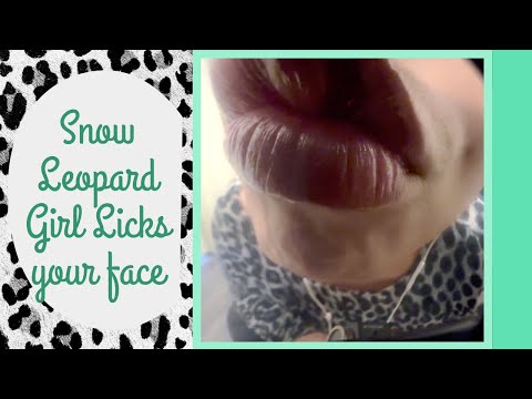 ASMR Snow Leopard Girl Licks Your Face- (LENS LICKING, MOUTH SOUNDS, NO TALKING)