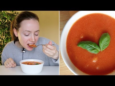 ASMR Whisper Eating Sounds | Tomato Soup