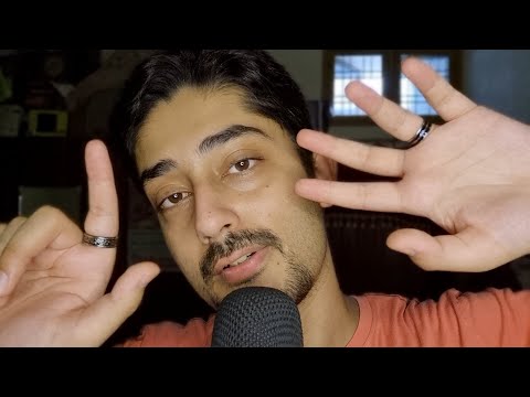 ASMR Relaxing Hand Movements, Mouth Sounds  (Ear to Ear)