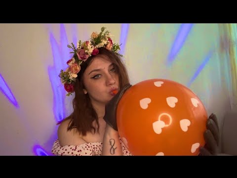 ASMR WITH GLOVES, BALLOONS AND BEACHBALL + SPIT PAINTING 💖💕 (NO POP)