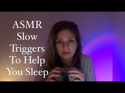 Gentle ASMR 💜 Super Slow Brain Massage, Calming Whispers, and Relaxing Triggers First ASMR Video!