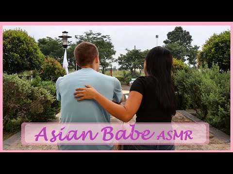 Asian Babe ASMR | Casual Back Rub in the Park (Sounds of Nature & Storm in Distance 🎵)