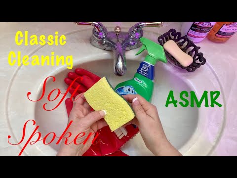 ASMR Request/Cleaning with nail brush (Soft Spoken) Cleaning sink, Gloves, soap dish, Nails & hands