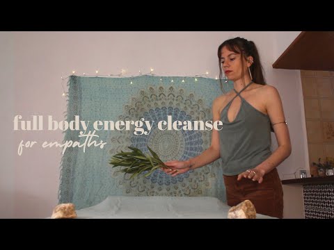 full body ASMR REIKI energy removal for empaths | clearing negative energy, hand movements