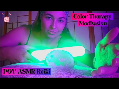 [POV ASMR] ~ 🌟Reiki Color Light Therapy Meditation🌟 | Light Trigger ASMR | 🌈Chakra Healing ASMR🌈