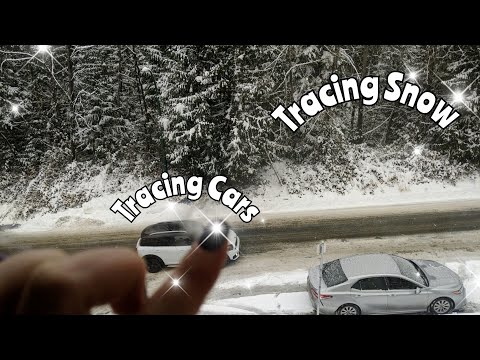 ASMR Tracing Cars From the Window and Watching the Snow Fall (very relaxing)