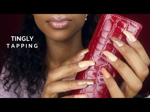 ASMR Tingly Tapping ✨ on ALL My Makeup Bags 👛 (No Talking)